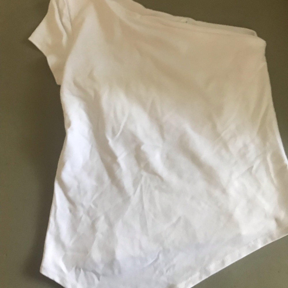 White one shoulder Susana Monaco top